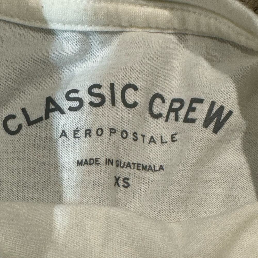 Aeropostale Classic Crew Rainbow TShirt White Women Size Xsmall - Picture 3 of 3